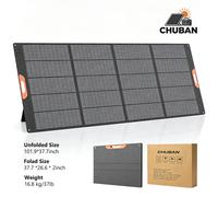 Panneau solaire pliable et portable de 420 W, chargeur solaire monocristallin à haut rendement de 400 W pour générateur solaire, camping, activités de plein air et chargement d’urgence. Etfe 420