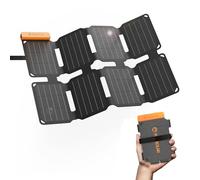 Panneau solaire pliable Flexsolar 25W format poche Chargeur solaire | portable film-E avec ports USB-A/USB-C Compatible power stations, smartphones, tablettes, powerbanks,camping,urgence