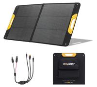 Panneau solaire pliable - Panneau solaire portable 100 W - Fibre de verre - 2,5 m de câble - Pour station d'alimentation et camping