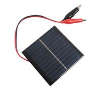 Panneau solaire polycristallin 1 W 5 V avec système imperméable à l'eau | Lampes basses 95 x 95 mm Black Street Outdoor Solar Charging Clips 5. Lumières de jardin