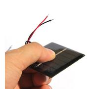 Panneau solaire polycristallin époxy 0,3 W 3 V avec fil pour mini éclairage solaire de jardin, éclairage publicitaire de rue