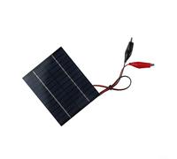 Panneau solaire polycristallin portable d'extérieur 10 W 12 V avec clip pour batterie de 9 V à 12 V pour lampe de rue de jardin Noir