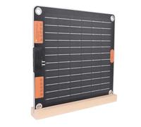 Panneau Solaire Portable 20W Silicium Monocristallin, Chargeur Solaire | Conversion d'énergie stable, deux ports Type-C 5V 2A, format compact 24,7x27 cm, cadre en noyer durable
