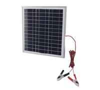 Panneau Solaire Portable 50 W avec Câble de 9,8 Pieds Clips de Batterie DC 18 V Rouges et Noirs Cadre en Aluminium Monocristallin Clips de Batterie DC 18 V pour Camping-car,