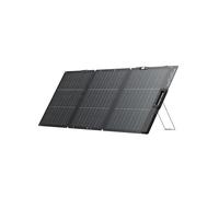 Panneau solaire portable EcoFlow 160 W, conception bifaciale avec cellules de type N, rendement jusqu'à 25%. Support réglable, guide d'angle intégré, câble XT60 inclus et protection IP68.