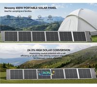 Panneau solaire, portable et pliable, taux de conversion énergétique de 24,3 %, QM-NSM-400W