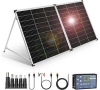 Panneau solaire portable - Panneau pliable - Énergie hors réseau - Inclut un contrôleur - 200 watts - Noir