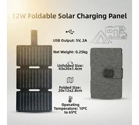 Panneau solaire portable pliable, options de 5W/10W (non pliable), 12W, 21W, 32W, étanche et durable, charge d'urgence pour téléphones, power banks, lampes de poche ou petits appareils de stockage d'é