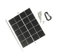 Panneau solaire portable USB 6 W 5 V Noir | Ce panneau solaire compact de 6 W 5 V dispose d'un taux de conversion de 18,8 % et d'un câble USB de 50 cm pour une