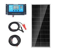 VEVOR Kit Panneau Solaire Monocristallin 100 W, Panneau Solaire 12 V + Contrôleur de Charge Module PV Monocristallin à Haute Efficacité 23 % Étanche IP68 pour Maison, Camping-car, Bateau, Hors-réseau