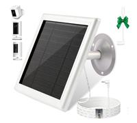 Panneau solaire pour appareil photo Ring, chargeur solaire 5 W compatible avec Ring Stick Up Cam Plus/Pro et Spotlight Cam, comprend un adaptateur de prise cylindrique vers USB-C, étanche, câble de 5