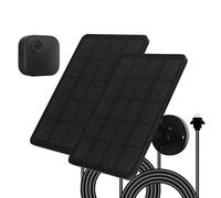 Panneau Solaire pour Blink Caméra, 4W Chargeur Solaire Compatible avec Blink Outdoor 4 (4th Gen) Camera, avec support ajustable, 13,12ft Charge Cable, IP65 Waterproof, 2 Pack