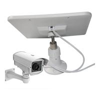 Panneau Solaire pour Caméra Chargeur Étanche à Énergie Solaire | Panneau chargeur pour caméra 20W avec support réglable pour Extérieur Maison, Porte d'Entrée, Jardin, Arrière-Cour, ,