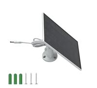 Panneau solaire pour caméra, chargeur solaire 3 W 6 V pour caméra de surveillance extérieure, panneau solaire résistant aux intempéries avec connecteur CC et câble de 2 m, compatible avec caméra Ring