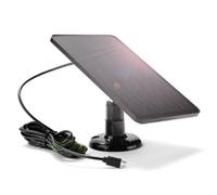 Panneau Solaire pour Caméra de sécurité Extérieure, Chargeur de Caméra étanche 5 V 4 W Haute efficacité avec Cordon D'alimentation de 9,84 Pieds, Conversion Efficace à Rotation à