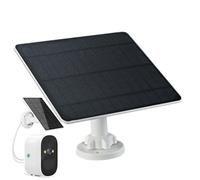 Panneau Solaire pour Caméra de Sécurité | Fixation Murale 3W/5W IP66 Étanche - Chargeur Solaire pour Caméra - pour Sonnette Camping Lampe Batterie, Maison École Restaurant