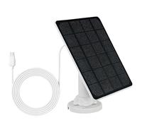 Panneau Solaire pour Caméra de Sécurité IP66 Étanche, Orientable à 360°, 3W | Chargeur Solaire Extérieur pour Caméra pour Villa Restaurant École Hôtel Magasin, Lampe de Camping