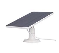Panneau Solaire pour Caméra de sécurité sans Fil, Panneau Solaire Micro USB étanche 10 W pour Caméra de Surveillance, Support Mural Réglable (Blanc)