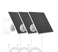 Panneau Solaire pour Caméra Extérieure Eufy, Compatible avec Caméra Eufycam, Alimentation Continue, Inclut un Câble de Chargement de 9.8ft, IP65 Waterproof, 3 Paquets