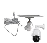 Panneau solaire pour caméra - Fixation étanche à charge rapide, panneau de chargeur de caméra réglable 20 W, pour maison, extérieur, porte d'entrée, jardin, , entrepôt, garage