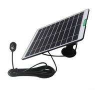 Panneau solaire pour caméras Arlo 5 W Chargeur extérieur avec long cordon - pour cellule en silicone de qualité supérieure pour Ultra pour Pro 4 3 5S Projecteur de sécurité à domicile 220 x 180 mm