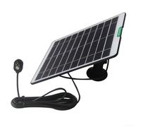 Panneau solaire pour caméras Arlo 5 W - Chargeur monocristallin haute efficacité pour projecteur Ultra pour Pro 5S 4 3 - Étanche IP65 - Câble de 3 m - 220 x 180 mm - Noir