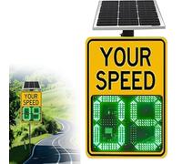 Panneau solaire radar d'avertissement de circulation Affichage de plus de 100 heures d'autonomie, IP53, étanche pour 3 à 4 voies, surveillance de la vitesse, zone scolaire, construction communautaire