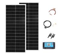 Panneau Solaire Rigide, 200W Puissance Maximale, 24% Efficacité des Cellules, Silicium Monocristallin, kit 12v24v200w