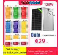 Panneau solaire rigide en verre 120W 240W 360W 480W, panneau photovoltaïque 18V, cellule solaire monocristallin 12V/24V, chargeur de batterie pour toit de maison 240W White panel