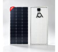 Panneau solaire rigide en verre 120W, module solaire portable étanche haute efficacité 18V pour toit de maison, camping, camping-car, système hors réseau 2pcs 120w panel