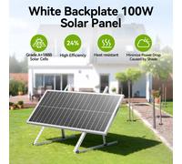 Panneau solaire rigide RVPOZWER 12,8 V 100 W, cellules solaires de type N 18BB, panneau solaire monocristallin en silicium, étanche, camping/maison/camping-car 100W x 1