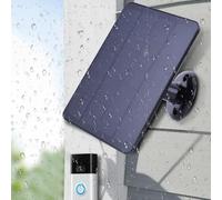 Panneau solaire Ring - 5 W - Chargeur de panneau solaire monocristallin pour sonnette vidéo Ring - Chargeur de panneau solaire monocristallin (noir)