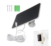 Panneau solaire Ring Camera avec capteur intelligent rechargeable résistant | Ring Door Bell Chargeur de panneau solaire pour projecteur de sécurité intérieur extérieur maison bureau dortoir balcon