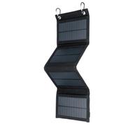 Panneau Solaire USB Pliable 20 W à Cellules Monocristallines Noir | Charge 5 V sans Prise, Haute Conversion, pour Campeurs, Voyageurs, Haut-parleurs, Caméras D'action