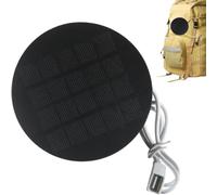 Panneau solaire USB portable, chargeur de caméra rond, mini panneau solaire