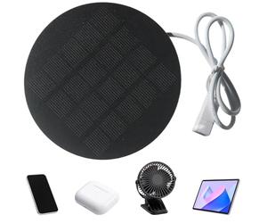 Panneau solaire USB pour caméra extérieure chargeur portable léger USB 1,2 | Panneau solaire pour caméra de camping Casque Ventilateurs Voyage Maison Plafond Extérieur Sacs à dos