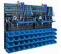 Panneau suspendu pour outils 115 x 78 cm avec 44 pcs Boîte Bleue