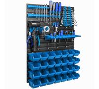 Panneau suspendu pour outils 58 x 78 cm avec 28 pcs Boîte Bleue