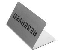 Panneau Table Réservée en Acier Inoxydable V pour Restaurant | Chevalet Argenté Stable et Léger, Texte Noir Lisible, Réutilisable pour Conférences, Remises de Diplômes et Églises