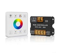 Panneau Tactile LED RGB 24V 3 Canaux 10A(RGB) | 27 modes d'éclairage, couleurs statiques, effets dynamiques, saut et pour stroboscope, pour idéal pour fêtes et ambiances