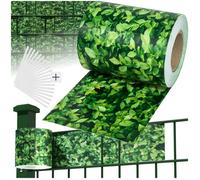 PANNEAU - TECTAKE - Brise Vue Brise Vent Film Anti Regards PVC en Rouleau de 35 m x 19 cm pour Clôture + Fixations - Vert Buis