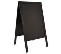 Panneau trottoir WOODY, avec tableau noir, noir