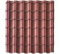 Panneau tuile facile 1030 X 950 MM en acier galvanisé aspect granulé minéral Brun rouge mat, l.950 mm, L.1030 mm