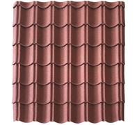 Panneau tuile facile 1030 X 950 MM en acier galvanisé aspect granulé minéral - L: 1030 mm - l: 950 mm - Brun rouge mat
