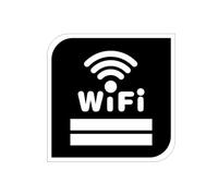 Panneau Wi-Fi, Panneau Wi-Fi acrylique 3D, rappel de mot passe compte, réinscriptible, for signalisation publique, magasin, restaurant, stickers muraux(15x15cm)