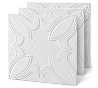 Panneaux 3D en souple pur polystyrène XPS PS, panneau de plafond 50x50cm, décors muraux, revêtement mural, de 2-3 mm d'épaisseur (10m², 0857)