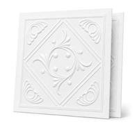 Panneaux 3D en souple pur polystyrène XPS PS, panneau de plafond 50x50cm, décors muraux, revêtement mural, de 2-3 mm d'épaisseur (25m², 08107)