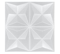 Panneaux 3D Polystyrène XPS Styrofoam - Panneaux muraux et de plafond modernes - Panneaux muraux légers et flexibles - 50x50cm / 18m² - 72 pièces (Blanc 01)