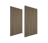 Isolation acoustique - TECTAKE - Lot de 2 panneaux acoustiques SONIC WALL II aspect bois 110 x 50 x 1,8 cm - Chêne foncé