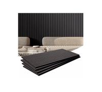 Panneaux Acoustiques Lattes Bois 1200x600 mm, MDF, Déco Élégante Réduction Bruit, Chêne Noir